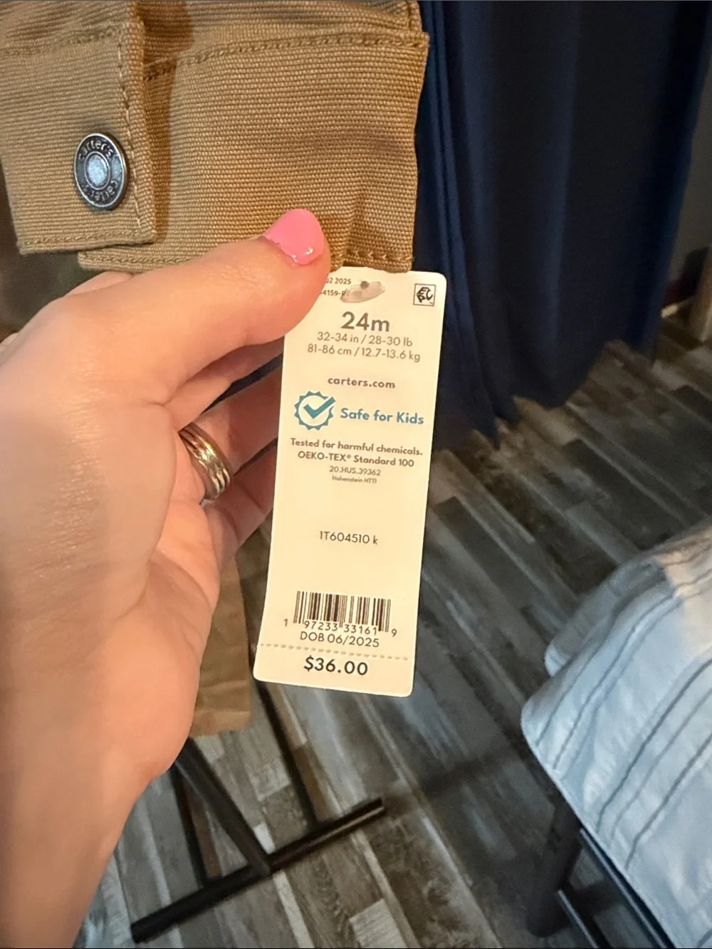 Carter's Tan Canvas Toddler One-Piece